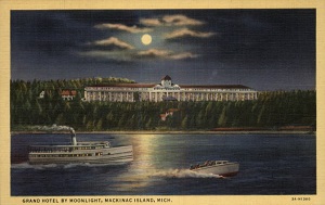 Grand Hotel by Moonlight Postcard