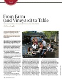 From Farm (and Vineyard) to Table