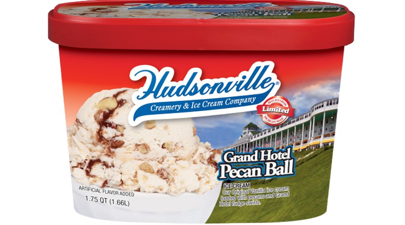 Hudsonville Grand Hotel Pecan Ball Ice Cream
