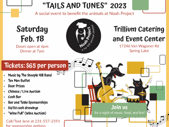 "Tails and Tunes" A Social Event to Benefit Noah Project
